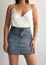 SIZE XS-S,Solid Cotton Ribbed BodySuit - Closet by Payal
