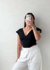 Size S-M Black Corset Style Top