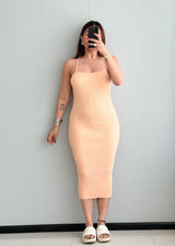 SIZE XS-S,  Cotton Ribbed Bodycon Dress