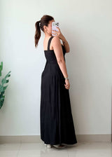 Size S-M Black Flowy Maxi Dress