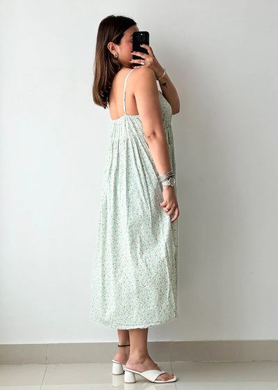 SIZE S-M, Cotton Printed Midi Dress - Closet by Payal