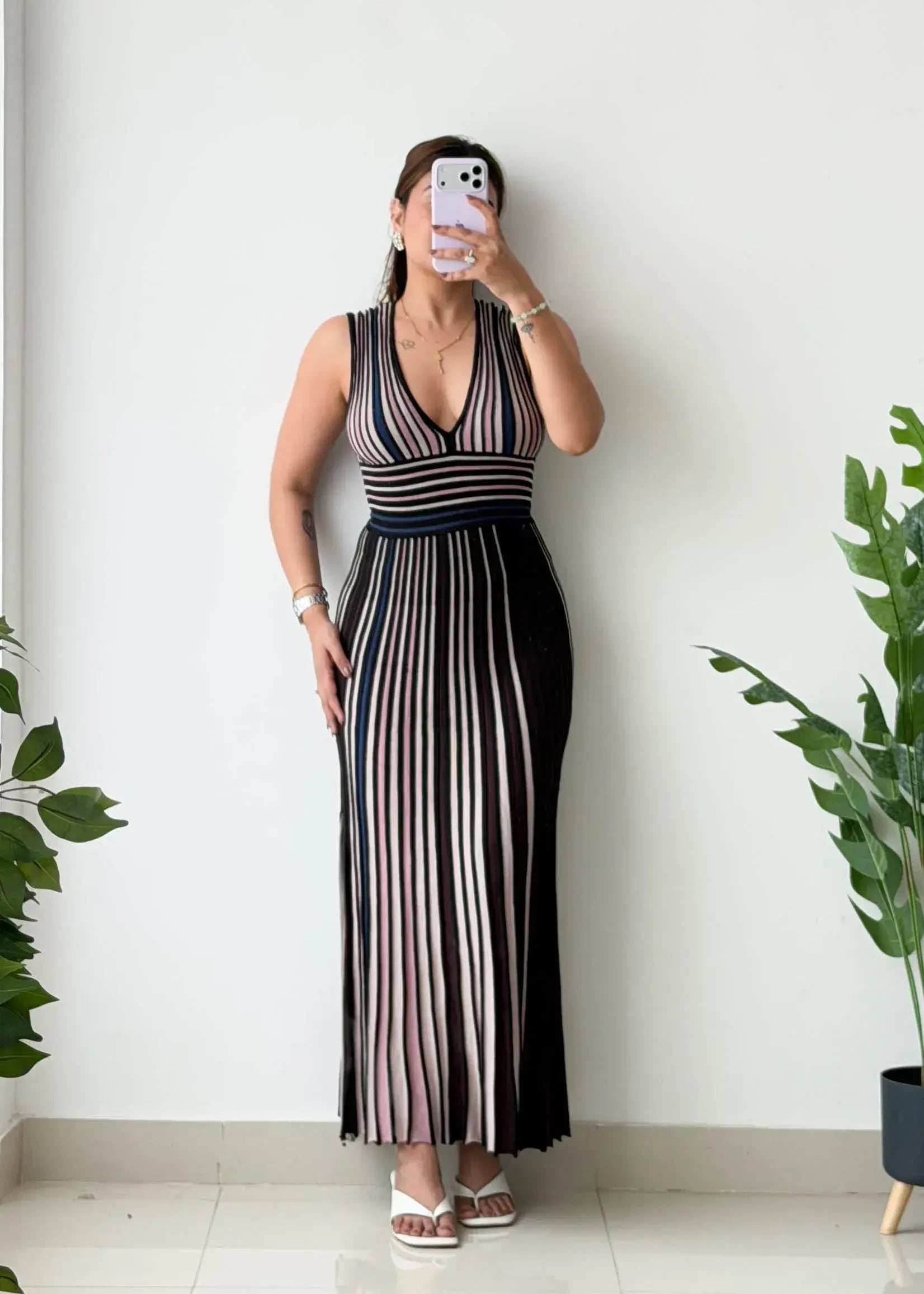 Size XS-M, Multicolor Flare Maxi Dress - Closet by Payal