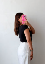Size M Black Scoop Neck Bodysuit