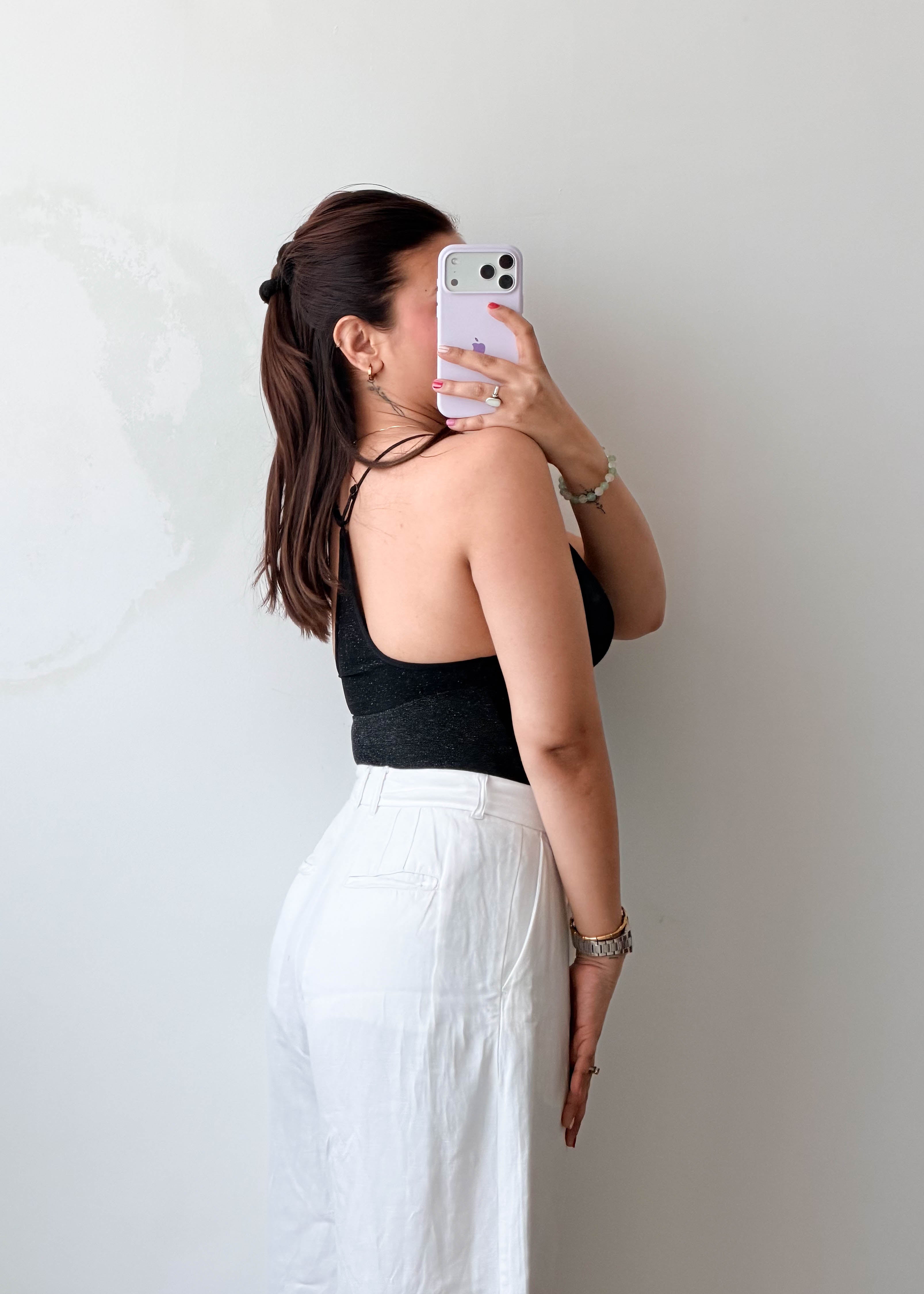 Size XS-S Black Halter Neck Bodysuit