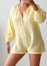 Size XS-S Butter Yellow Relaxed Romper