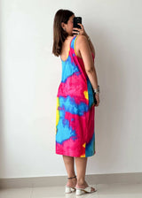 SIZE L-XL, Cotton Printed Midi Dress - Closet by Payal