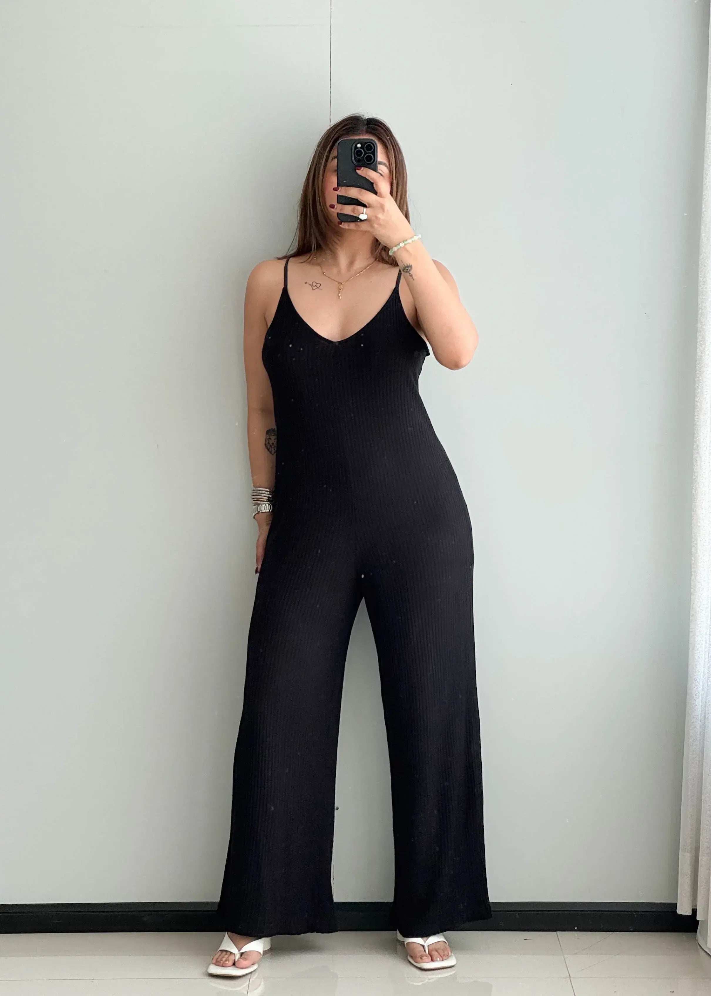 SIZE S-M, Black Jumpsuit - Closet by Payal