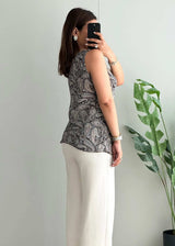 Size S-M, Paisley Printed Top - Closet by Payal