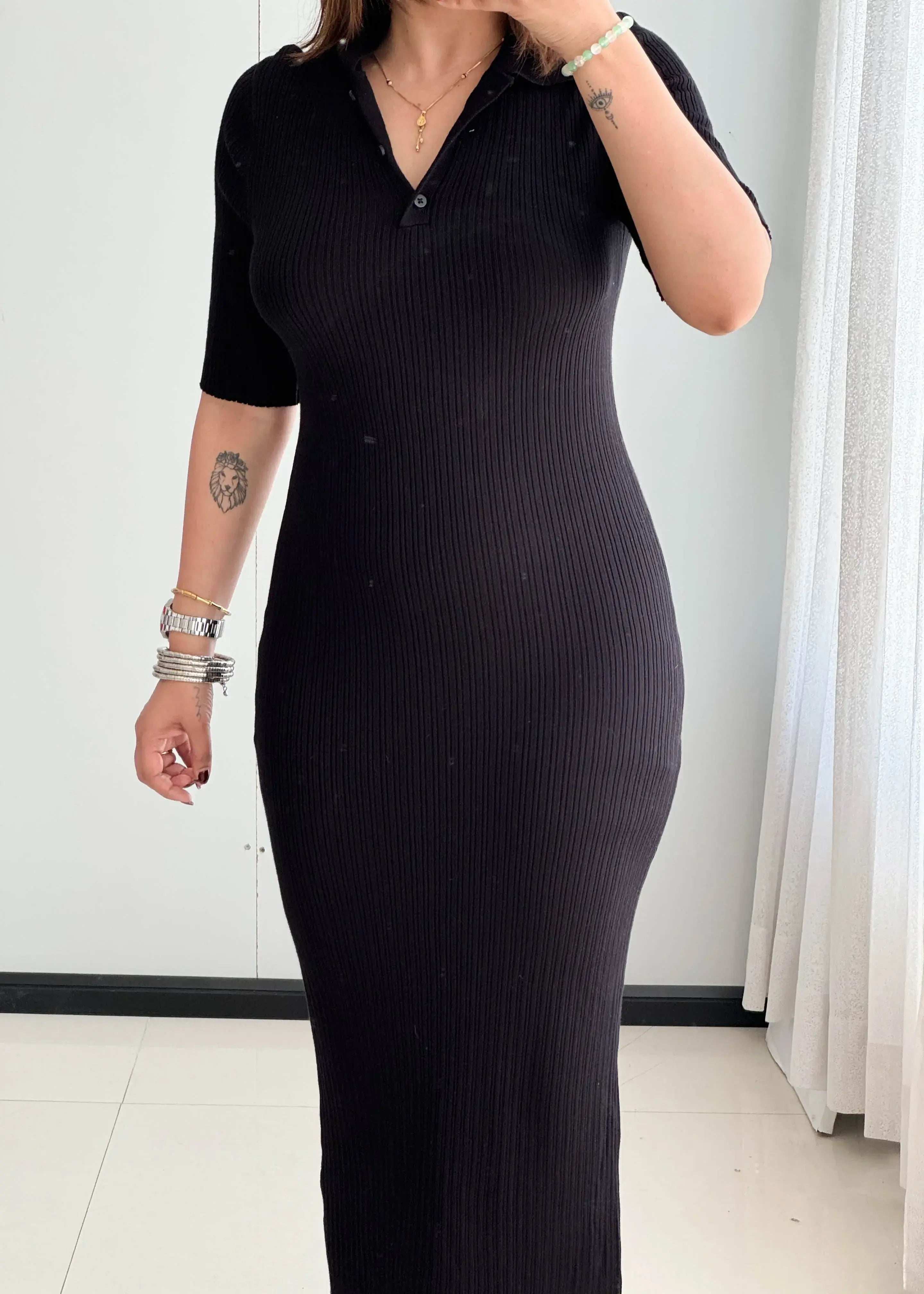 SIZE S-M, Black Bodycon Dress - Closet by Payal
