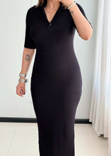 SIZE S-M, Black Bodycon Dress - Closet by Payal