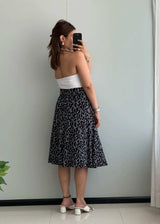 Waist : 36-38, Printed Flared Skirt, Fully Stretchable - Closet by Payal