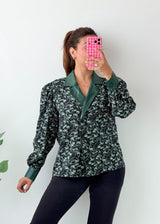 Size M-L Green Botanical Top