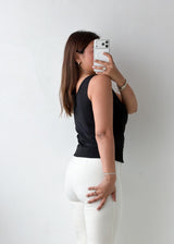 Size M-L Black Lace-Up Corset Top