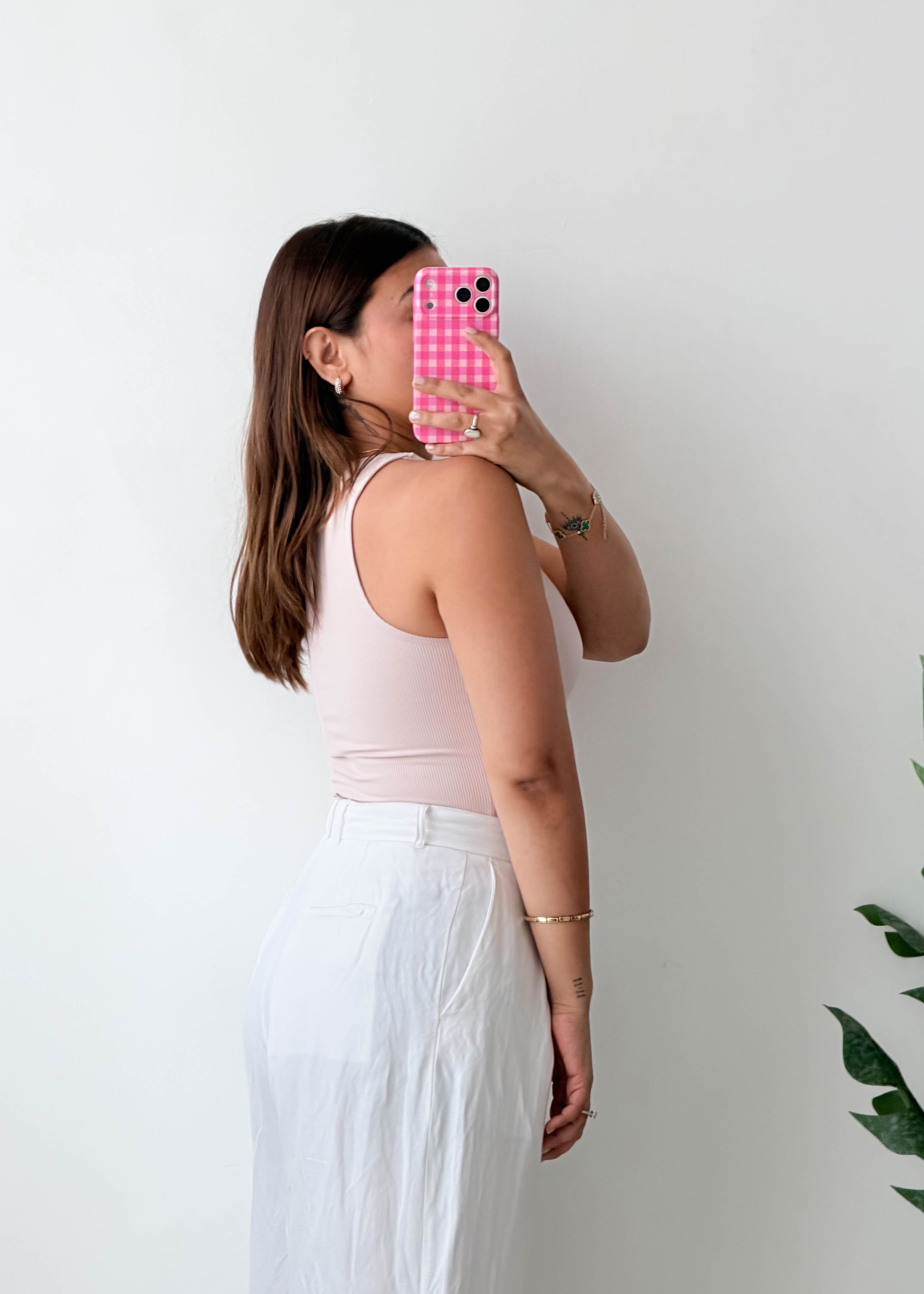 Size S Blush Racerback Bodysuit