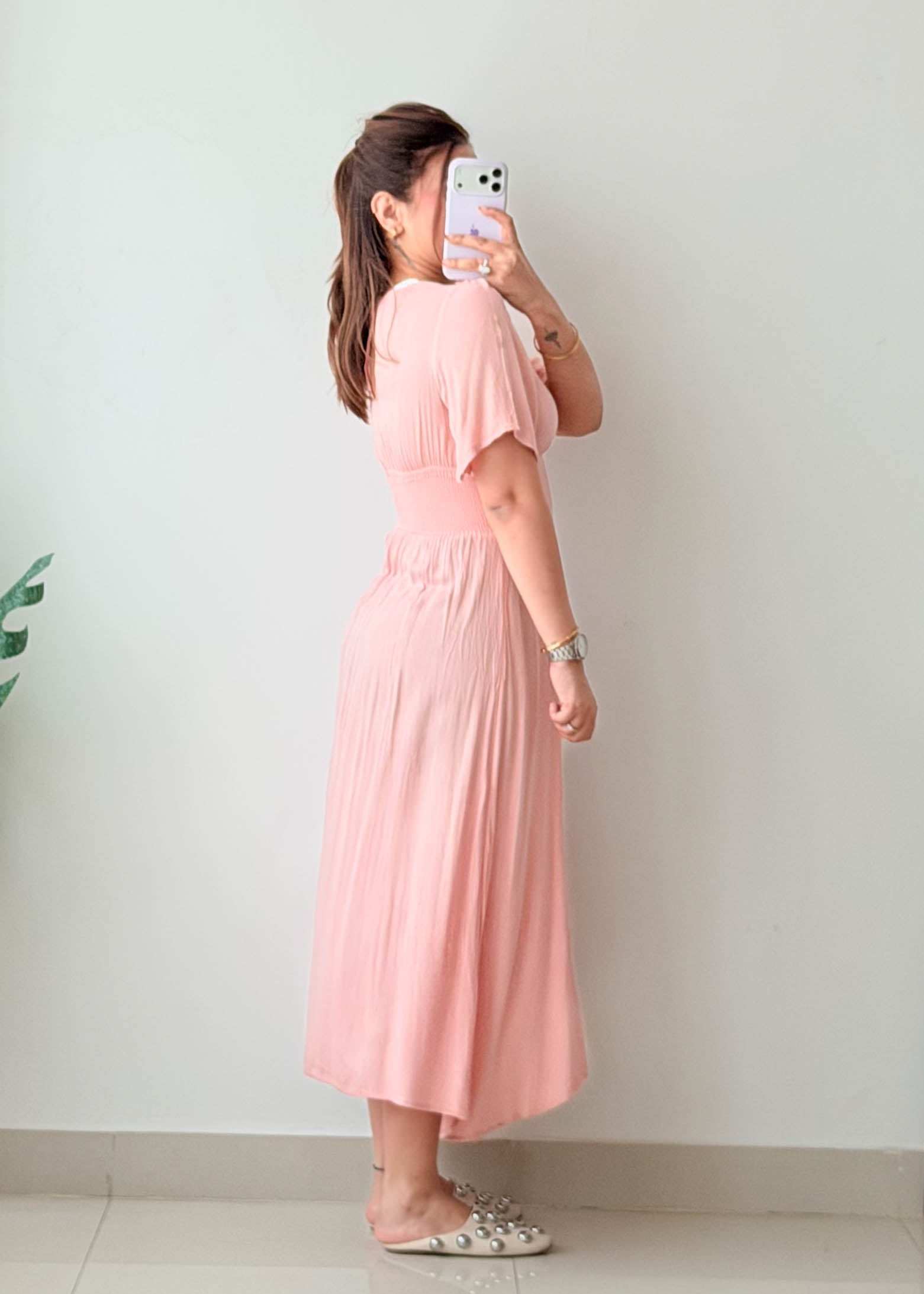 Size XS-S Blush Pink Midi Dress