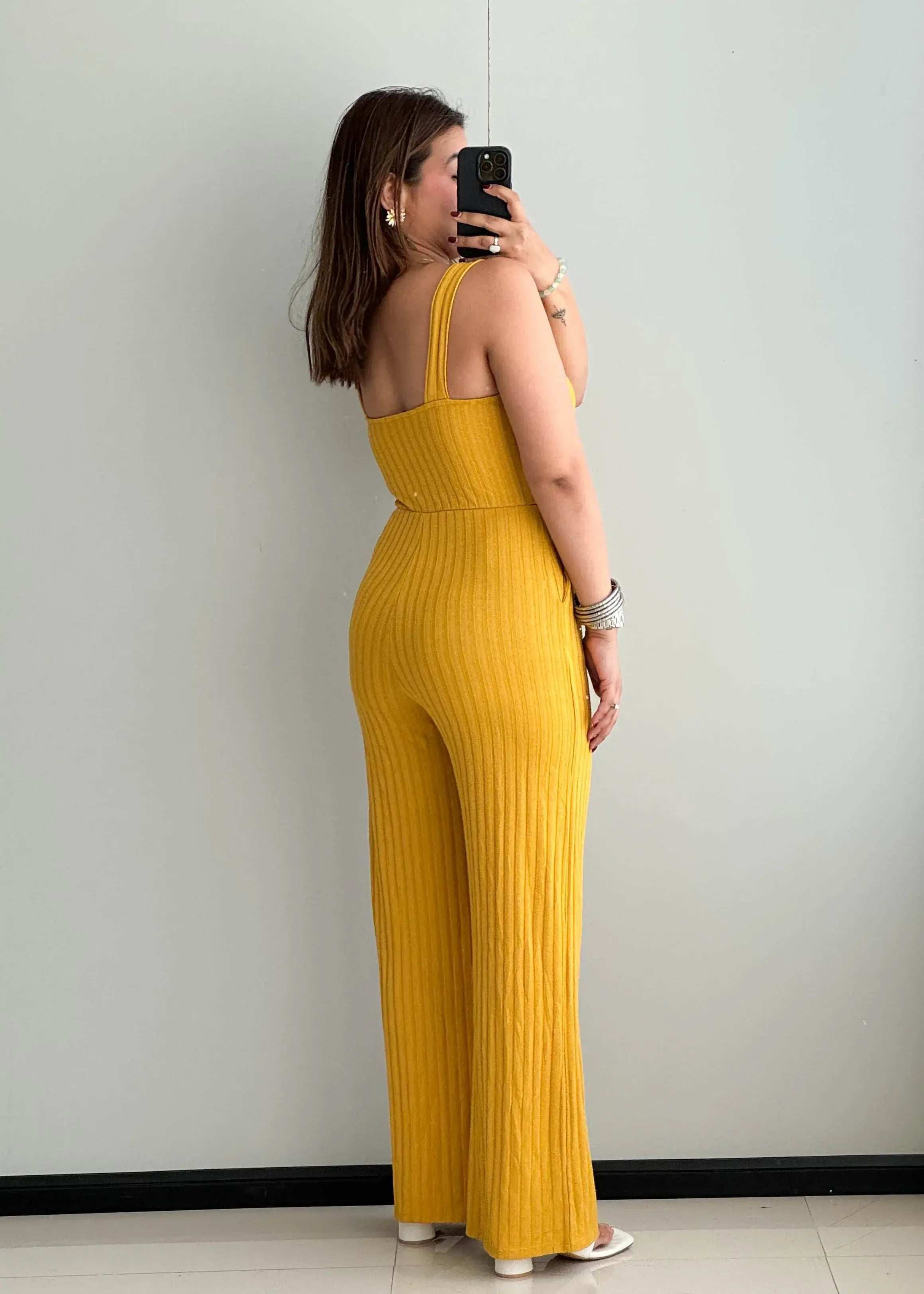 SIZE XS-S, Cotton Ribbed Jumpsuit - Closet by Payal