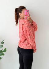 Size L-XL Coral Printed Shirt