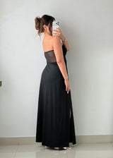 Size XS-S Black Corset Maxi Dress