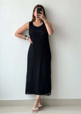 SIZE M-L, Net with lining Midi Dress - Closet by Payal