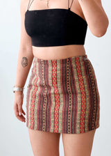 Waist 28-29 Printed Mini Skirt