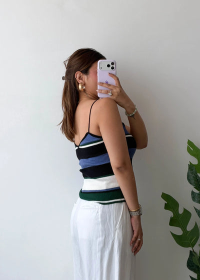 Size S-M, Multicolor Striped Cami Top