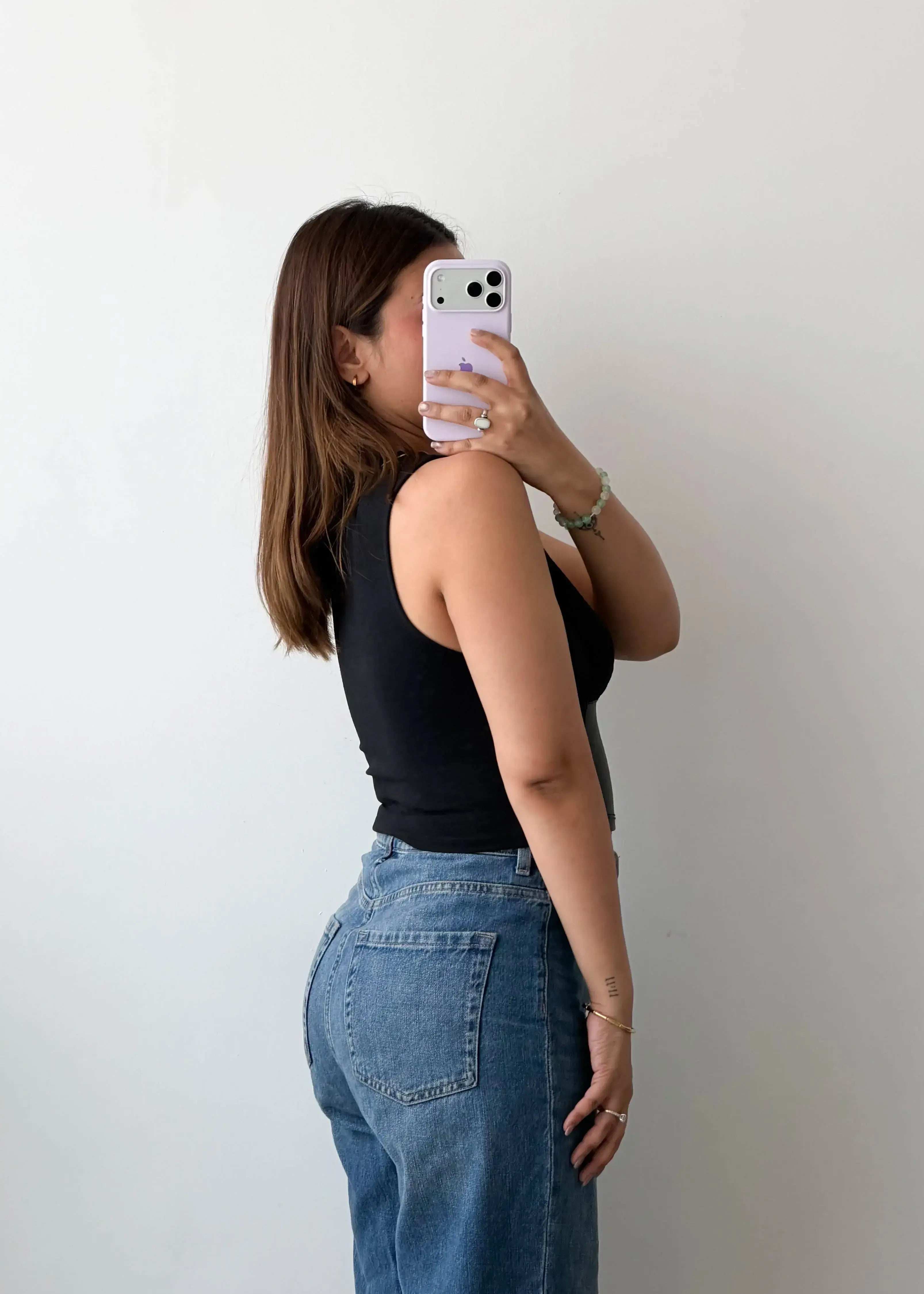 Size S-M Black Deep Neck top