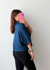 Free Size Navy Open Front Shrug