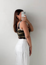 Size S-M Camouflage Racerback Bodysuit