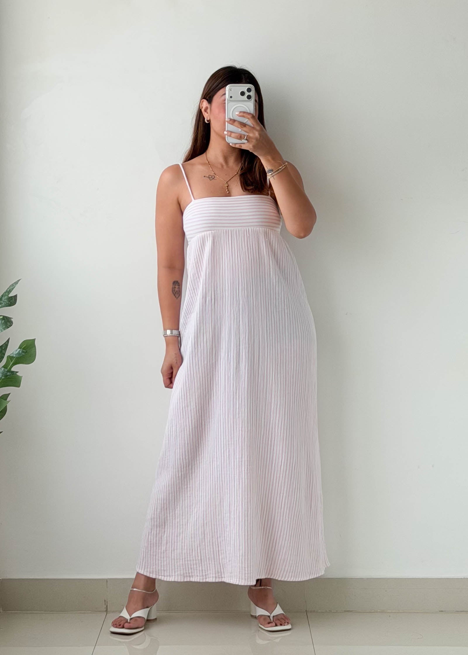 Size XS-S White Cotton Maxi Dress