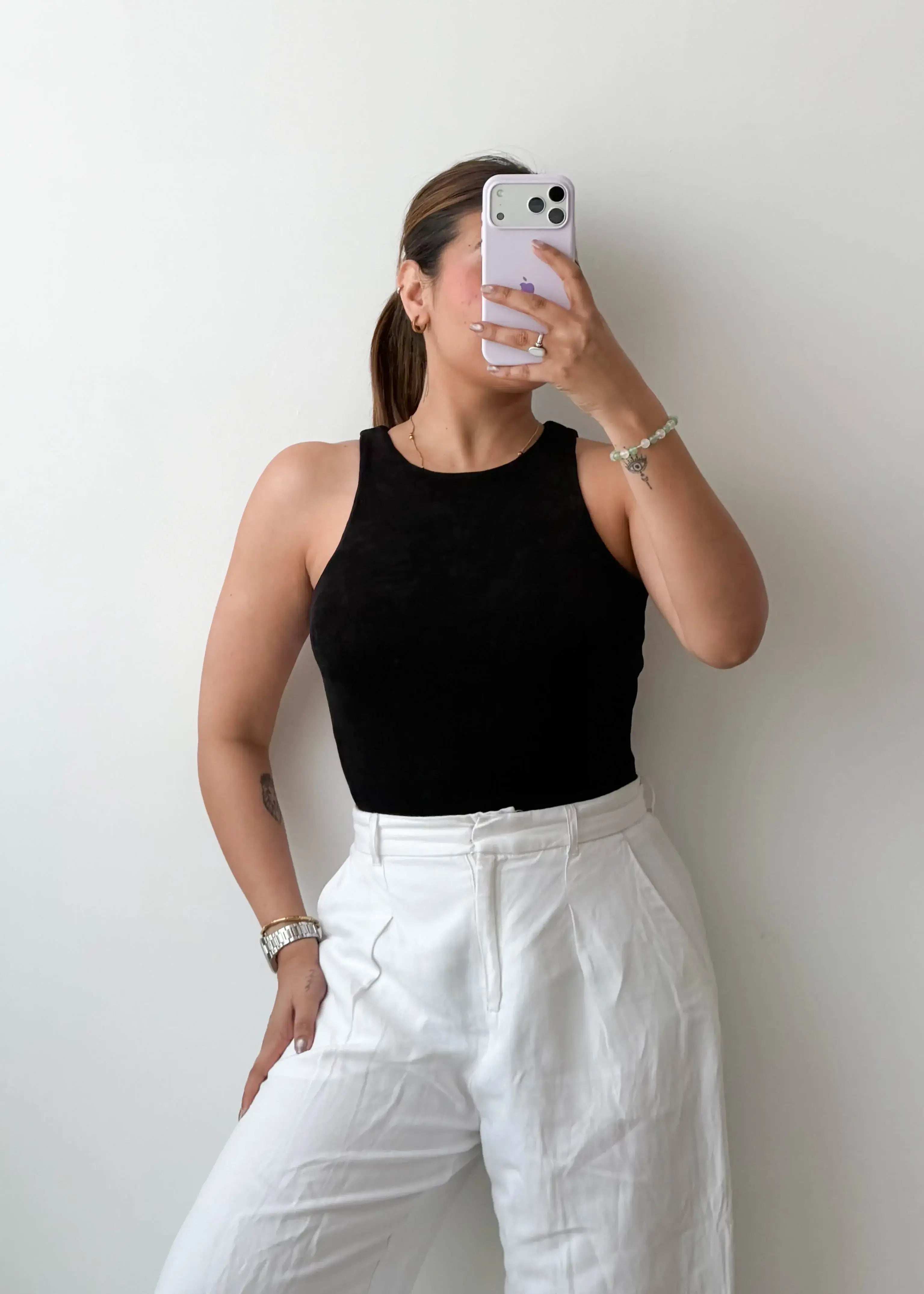 Size XS-S Black Backless Bodysuit