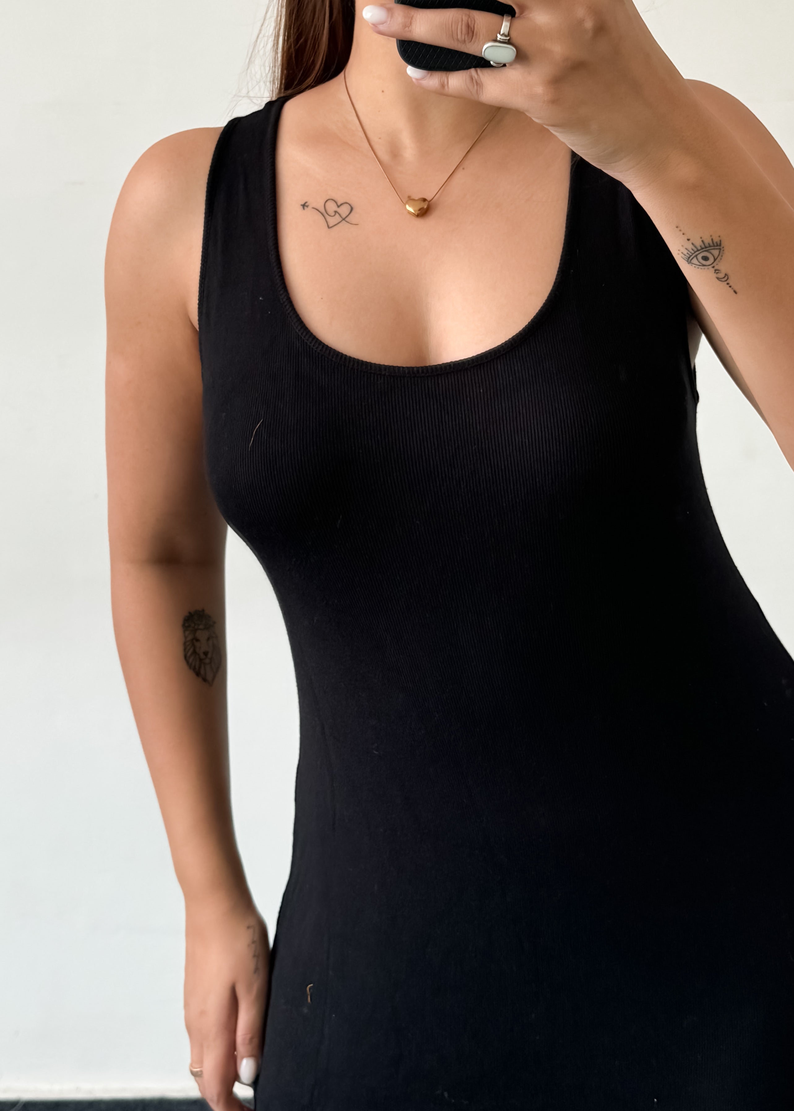 BLACK BODYCON, M-L